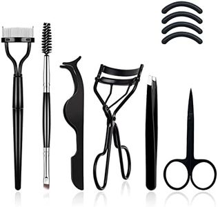 Eyelash Comb Lashes Curler, EBANKU 7Pcs Eyebrow Brush Comb Eyelashes Separator Tool Double Ended Professional Eye Brow Spoolie Brush for Makeup Grooming