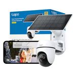 Tapo TC90 KIT 2K 3MP Solar Security Camera Outdoor Wireless,Security camera,Colour Night Outdoor Camera,360°AI Detection CCTV,IP65,No Hub Required,Alexa,Google Home,Flexible Storage,No Monthly fee