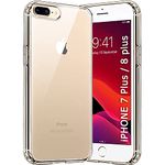 TheGiftKart Ultra-Hybrid Crystal Clear Back Case Cover for iPhone 7 Plus / 8 Plus | Shockproof Design | Camera Protection Bump | Hard Clear Back | Bumper Case (Silicone | Transparent)