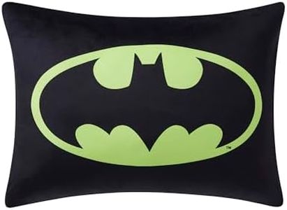 NORTHWEST Kids Reversible Pillow (w/Removeable Shell), 20 in x 30 in, Batman Signal