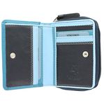 VISCONTI Rainbow Leather Ladies Purse Style RFID blocking RB53 Navy Multi