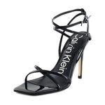 Calvin Klein Women's Tegin Heeled Sandal, Black 001, 8 UK