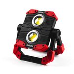 NEBO OMNI 2K Work Light: 2000 Lumen OMNI-Directional Portable Work light Flashlight Features a USB power bank