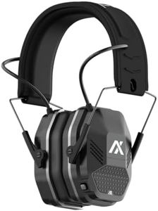 AXIL MX II PRO Bluetooth Earmuffs for Work, Hunting, Shooting - Ear Muffs for Noise Reduction with Sound Amplification & Impact Compression, Tap Controls - Bluetooth Hearing Protection Headphones