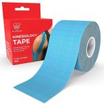 MY ARMOR Kinesiology Tape for Physiotherapy, Kinesio Tape for Sports Injury Pain Relief Muscle Tape for Shoulders, Arms, Ankles Athletic Tape for All Body Exercise Pain Support - 5Cm x 5Mt, Light Blue