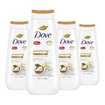 Dove Pampering Body Wash for renewed healthy-looking skin Shea Butter & Vanilla leaves skin soft 325ML, Pack of 4