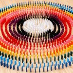 1200 Piece Dominoes Set for Kids, Colorful Dominos Tiles for Building, Stacking, Racing, Tumbling, Wood Domino with Box, Educational Toy