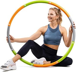 Dynamis Fat Burning Weighted Hula Hoop for Adults - Exercise Hula Hoop - Fitness, Core, & Waist Trimmer - Hula Hoops - Weighted Hula Hoops for Women - (3.6 pounds) - Hula Hoops for Adults Weight Loss