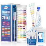 Pawfly 21 in 1 Drinking Water Test Kit, 125 Strips for Tap Water Well Swimming Pool Aquarium Spa, Home Water Quality Test Strips for pH Hardness Chlorine Lead Iron Copper Nitrate Fluoride & More