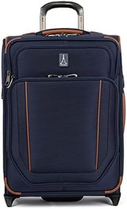 Travelpro Crew Versapack Softside Expandable 2 Wheel Upright Carry on Luggage, External USB Port, 17-Inch-Laptop Pocket, Men and Women, Patriot Blue, Carry On 21-Inch