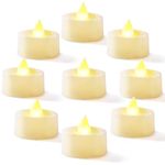 Homemory Battery LED Tea Lights, Pack of 24, Flameless Tealight Candles with Warm White Flickering Light, Dia 1.4’’ Electric Fake Candle for Votive, Wedding, Party, Table, Diningroom, Gift