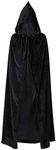 Durio Black Hooded Cloak Unisex Adu
