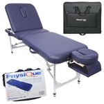 PHYSIQUE - Therapy Couch with Free Couch Cover and Carry Case - Portable Massage Table with Adjustable Backrest and Face Cradle Extension for Beauty, Salon, Physio Treatment