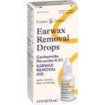 Foster & Thrive Earwax Removal Drops, Softens & Loosens Excess Earwax, Safe, Gentle and Non-Irritating, Carbamide Peroxide 6.5%, 0.5 Oz