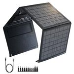 SinKeu 40W Portable Solar Panel with 3 Outputs, 18V DC/USB/Type-C PD30W, 3.3LB Light Weight & Foldable Monocrystalline Solar Charger for Phones, Power Banks, Power Station, Generator, Camping Trip