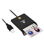 Zoweetek® DOD Military USB Common Access CAC Smart Card Reader for SIM/ATM/IC/ID Card Single Smart Card Reader