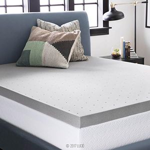 LUCID Bamboo Charcoal Infused Memory, 3 Inch, Hypoallergenic, Cooling Ventilation, CertiPUR-Certified Foam Mattress Topper, Twin XL