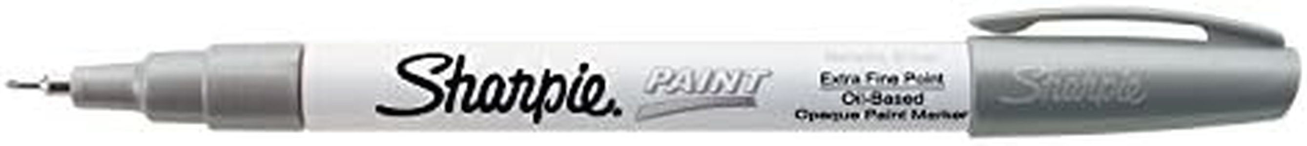 Sharpie Oil-Based Paint Marker, Extra Fine Point, Metallic Silver, 1 Count - Great for Rock Painting