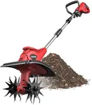Cordless Tiller Cultivator Compatible with Milwaukee 18V: MtiolHig Tiller for Gardening 360RPM Electric Garden Tiller, Brushless Rototiller 9" Width 6.3" Depth for Lawn/Soil Cultivation (No Battery)