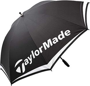 TaylorMade TM Single Canopy Paraguas de Golf, Unisex Adulto, Negro/Blanco/Rojo, 60"