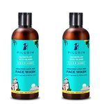 Pilgrim Volcanic Lava Ash Mild Face Wash Cleanser Pack of 2 (100ml x 100ml) for Deep Pore Cleansing, Oil Control, Pollution Defence,Dry, Oily and Acne Skin, Korean Beauty