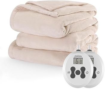 Sunbeam Velvet Plush Heated Blanket, King Size, Mushroom