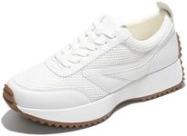 Project Cloud Sneakers for Women - Memory Foam Women Shoes & Womens Sneakers Non-Slip Work Shoes Women, Lace Up Shoes for Women Footwear - Fashion Sneakers for Women 2024 (Serena, White, 9)