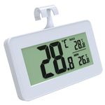 Suplong Fridge Thermometer with Max/Min Record, Easy Battery Replacement, High Accuracy Refrigerator Monitor for Kitchen, Basement Large LCD Digital Freezer Thermometer (1 Pack)