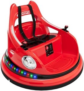 Hetoy Ride on Bumper Car for Toddlers, 12V Battery Car for Kids W/Parent Remote, 2-Speed, 2 Driving Mode, 360°Spin, Electric Bumping Car with Music & Lights