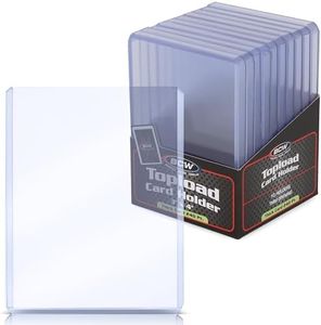 BCW Thick Card Topload Holder | Holds Relic, Patch, and Jersey Cards | Protective Card Sleeves for Collectibles and Trading Cards | Protective Rigid Plastic Display Card Holder (240 pt. / 7 MM)