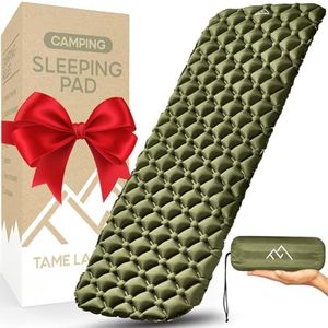 Tame Lands Sleeping Pad for Camping Ultralight Backpacking, Sleeping Mat for Hiking, Traveling & Outdoor Activities 17 OZ Olive Green