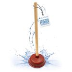 Sink & Drain Plunger Sink Unblocker with Strong Traditional Wooden Handle - Plunger Toilet Unblocker with Strong Suction Performance - Toilet Sink Plungers for Unblocking Kitchen Sink Bath Bathroom
