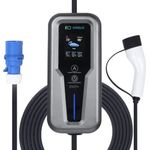 ORBLR EVO7+ | 7.2KW Portable EV Charger | SmartLife App with WiFi,BT | 32A Adjustable Current | IP65 | 32A Socket | OTA Updates | Limited 2 Yr Warranty| Carry Bag | Wall Mount | Gun Cable Holder