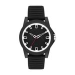 Armani Exchange Watch for Men, Three Hand Movement, 44 mm Black Nylon Case with a Rubber Strap, AX2520