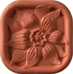 JBK Pottery Ceramic Clay Diffuser – Passive Aromatherapy Oil Diffuser for Essential Oils, Great Home Decor, Car & Office Desk, Patio Warmer, Travel Size Gift, Small Mini Terracotta (Clemantis Flower)