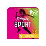 Playtex Sport Tampons, Super Plus Absorbency, Pack of 36 Tampons