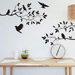 Wallpaper Tree Bird Removable Wall Stickers Art Design DIY Wall Decoration 3D Vinyl Sticker Decal for Home Living Room Bedroom Bathroom Kitchen Decor Mural Quotes Fashion Wall Amaone