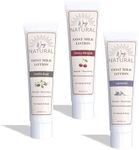 Way Natural Goat Milk Lotion, Variety - Creamy, Dry Skin Relief, Hand & Body Lotion - Real Goat Milk Hand Cream for Women and Men - Lavender, Cherry Almond, Vanilla Bean Lotion - 3 (2oz) Tubes