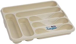 Wham High Grade 7 Compartment Plastic Cutlery Tray in Cream