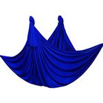 Wellsem Deluxe L:5.5 Yards W:3 Yard Yoga Flying Swing Aerial Yoga Hammock Silk Fabric for Yoga Bodybuilding(5mx2.8m) (Deep Blue), 5meter/Deep Blue
