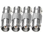 TUOLNK BNC Connector BNC Female to BNC Female Coax Connector BNC RF Coaxial Adapter for CCTV Security Camera Radio Extension Cable 4pcs