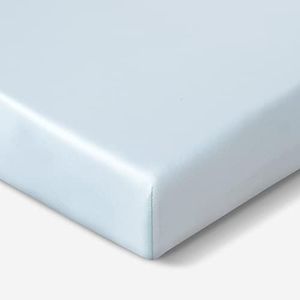 Bedgear Baby Hyper-Linen Performance Crib Sheet – Deflects Heat, Soft Airy Feel – 93% Rayon from Bamboo & 7% Linen – Breathable Fitted Crib Sheet, Sleep Comfort, Baby Shower Essentials, Baby Blue