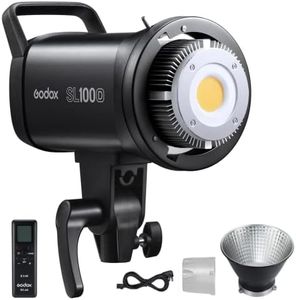 Godox SL100D Daylight LED Video Light, 100W 5600K 32100Lux @1M CRI 96+TLCI 97+ Bowens Mount COB LED Continuous Light, 8 FX Effects 0-100% Brightness Studio Light with RC-A6 Remote