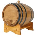 1 Gallon Oak Aging Barrel (5 Liter) with Stand, Bung and Spigot - Wooden Mini Whiskey Barrel - Charred Oak Barrels for Aging Whiskey, Bourbon, Cocktails, Rum, Tequila, Mead Wine