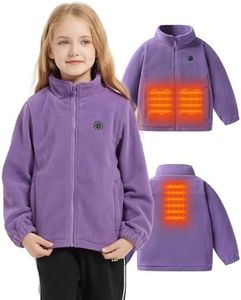 HEWINZE Kids Heated Jacket,Fleece Jacket for kids, Electric Heating Warming Jacket with 5V Battery Pack.