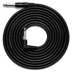 Tiger Guitar Cable - Bass Keyboard E-Drums Instrument Lead - Straight/Angled - 6.35mm 1/4" Jacks - 3m Cable GAC42