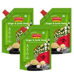 FAZLANI FOODS Fresh Ginger and Garlic Paste Ready to Use Thick Coarse for Cooking Paste, Gluten Free, Pack of 3, 500GM Each