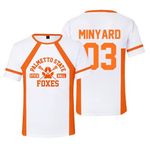 East-hai-buy The Foxhole Court Palmetto-State Foxes Jersey Cosplay Minyard 3D T-Shirt for Men and Women