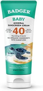 Badger SPF 40 Baby Reef Safe Natural Mineral Sunscreen Cream with Clear Zinc Oxide, Broad Spectrum & Water Resistant, Chamomile, 2.9 Fl Oz