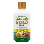 NaturesPlus Source of Life Gold Liquid - High Potency Whole Food Multivitamin and Mineral - Energy Boost, Immune Support - Vegetarian, Gluten Free - 887ml